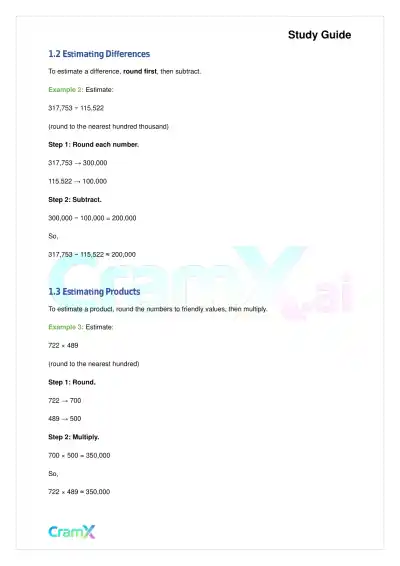 Basic Math and Pre-Algebra - Whole Numbers - Page 2 preview image