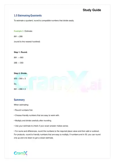 Basic Math and Pre-Algebra - Whole Numbers - Page 4 preview image