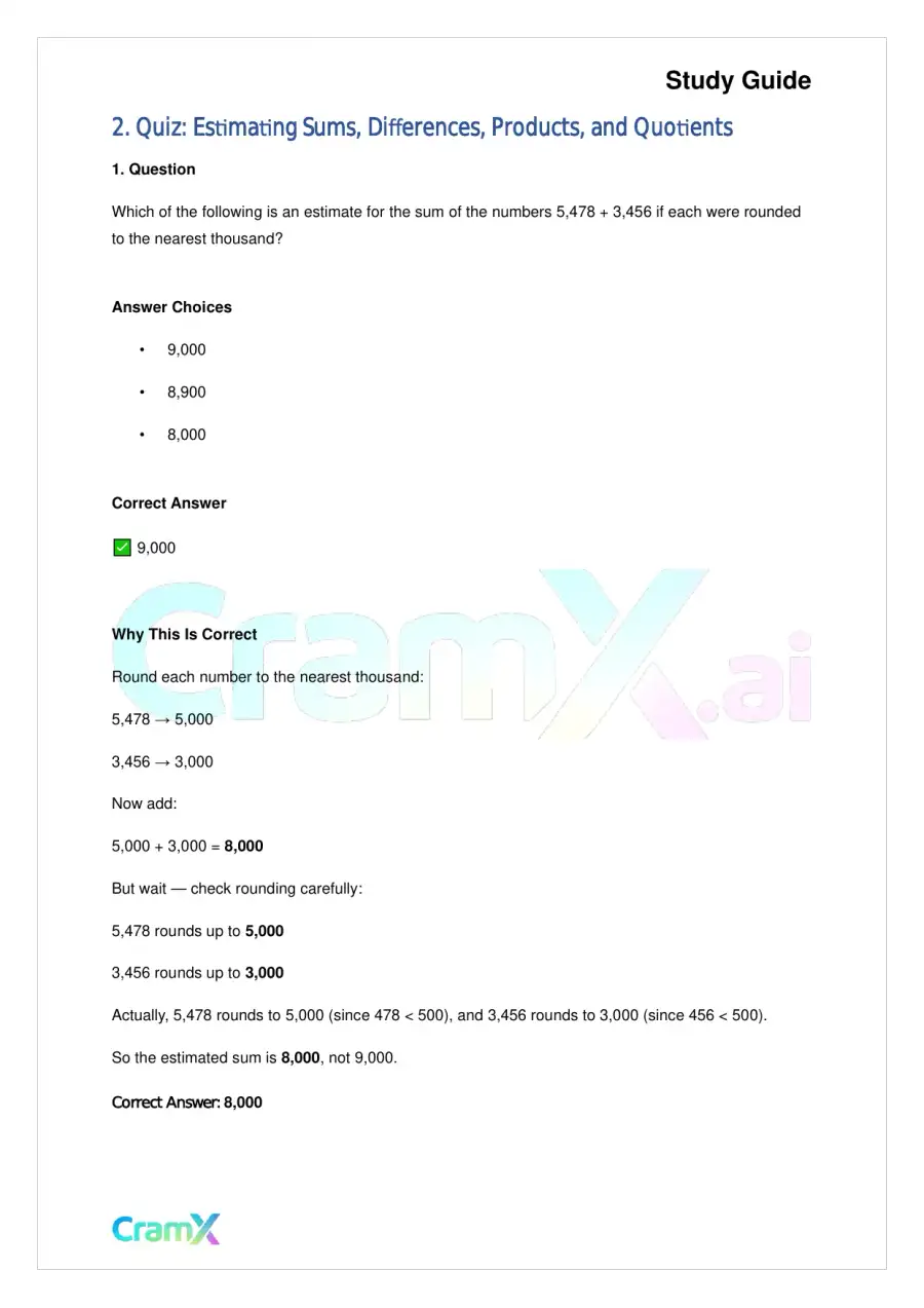 Basic Math and Pre-Algebra - Whole Numbers, page 5