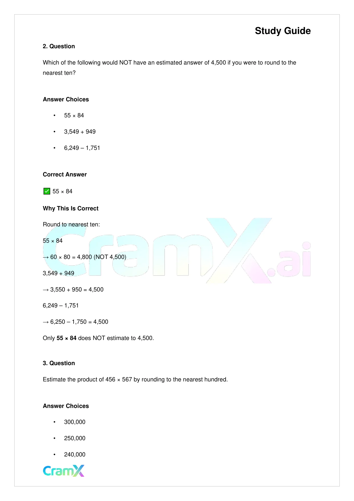Basic Math and Pre-Algebra - Whole Numbers - Page 6 preview image