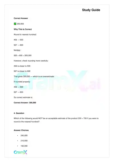 Basic Math and Pre-Algebra - Whole Numbers - Page 7 preview image