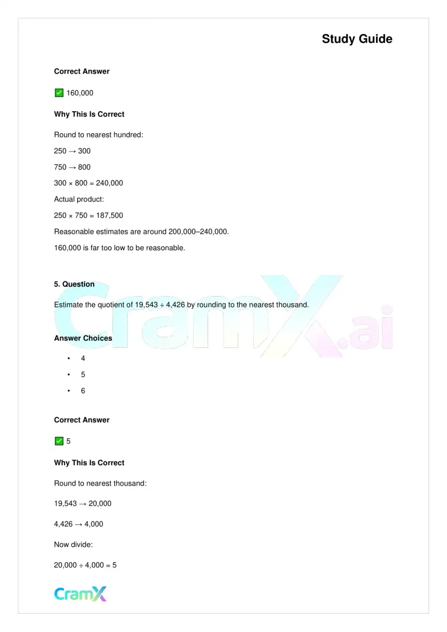 Basic Math and Pre-Algebra - Whole Numbers, page 8