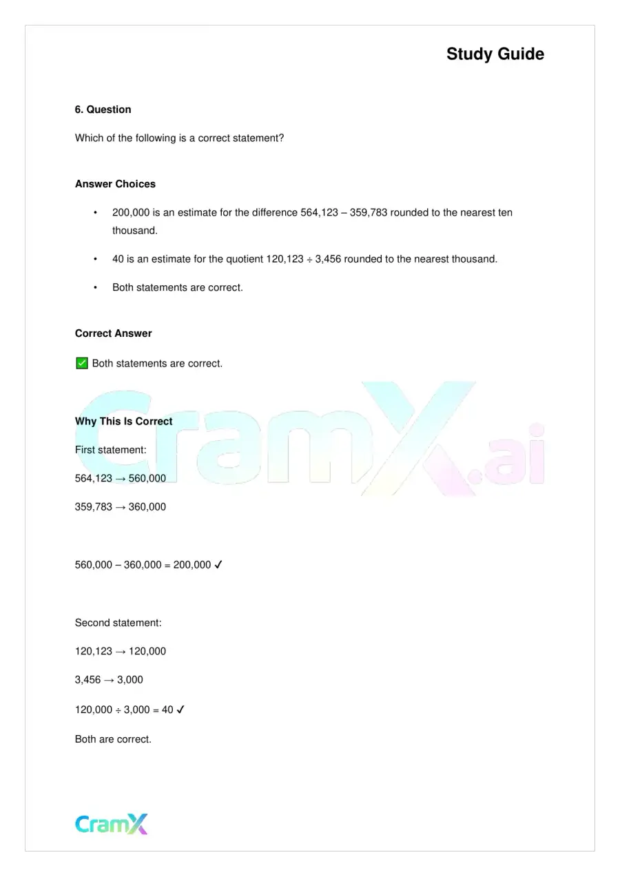 Basic Math and Pre-Algebra - Whole Numbers, page 9
