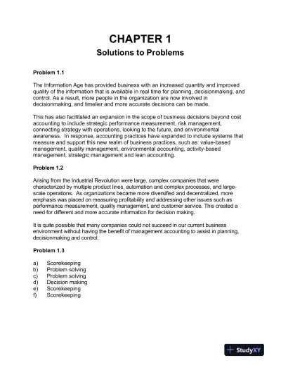Accounting For Managers, 1st Canadian Edition Solution Manual - Page 1 preview image