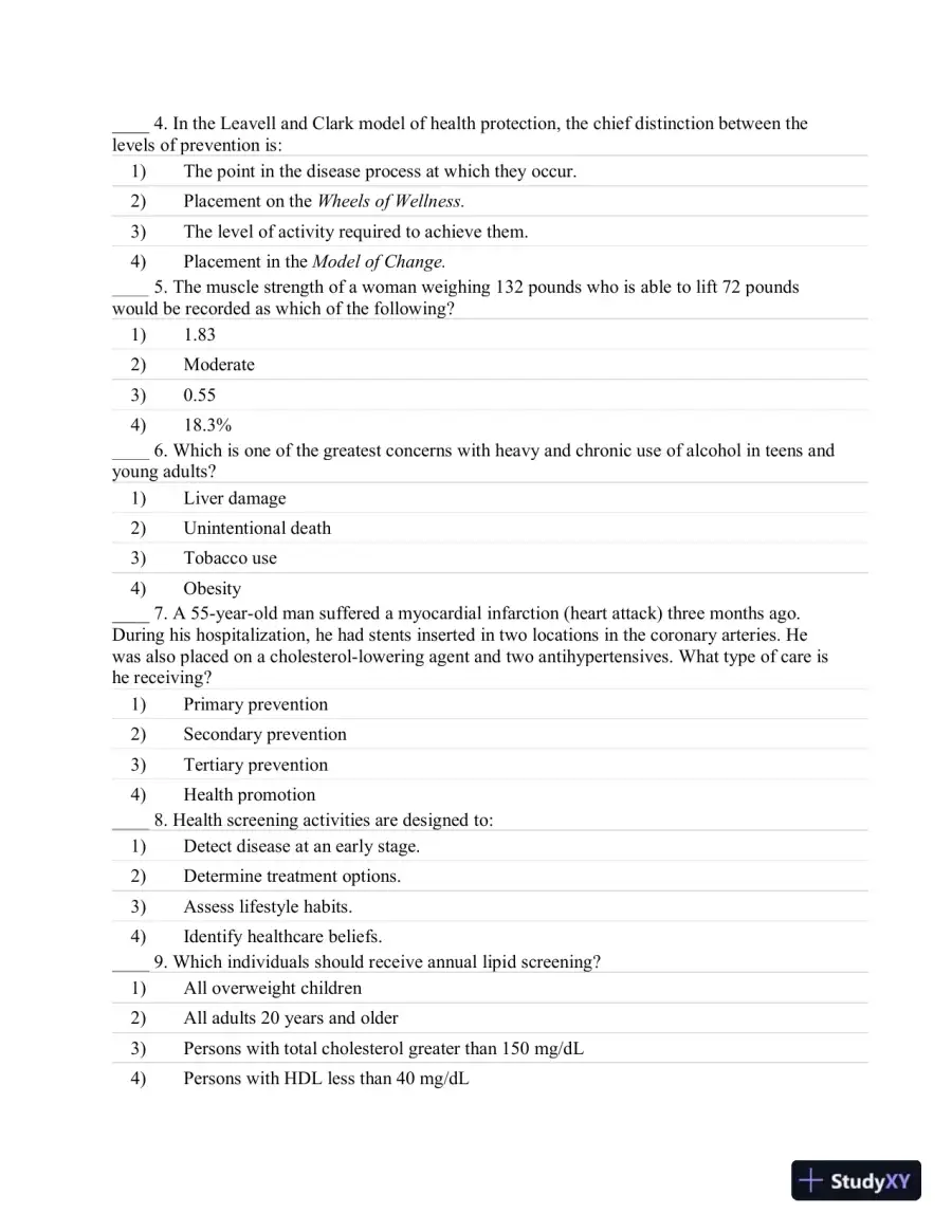 Test Bank For CURRENT Medical Diagnosis and Treatment 2019, 58th Edition, page 11