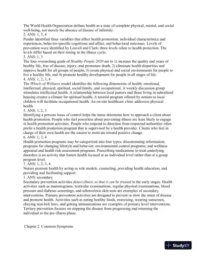 Test Bank For CURRENT Medical Diagnosis and Treatment 2019, 58th Edition - Page 15 preview image