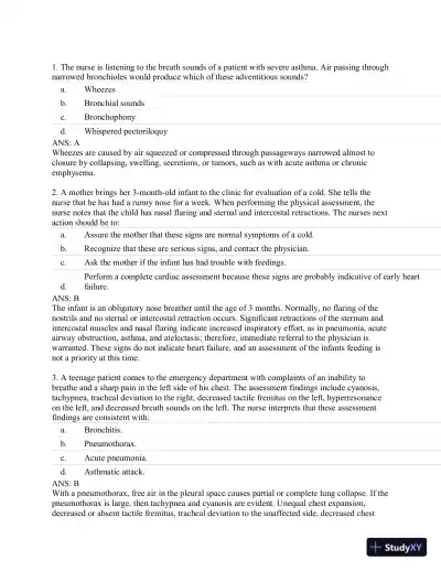 Test Bank For CURRENT Medical Diagnosis and Treatment 2019, 58th Edition - Page 16 preview image