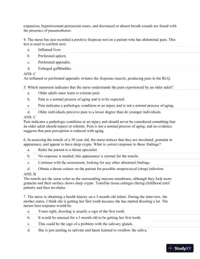 Test Bank For CURRENT Medical Diagnosis and Treatment 2019, 58th Edition - Page 17 preview image