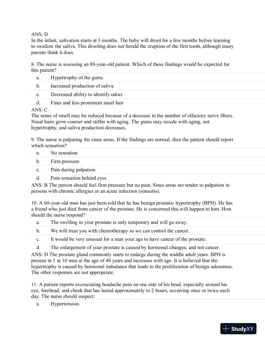 Test Bank For CURRENT Medical Diagnosis and Treatment 2019, 58th Edition, page 18