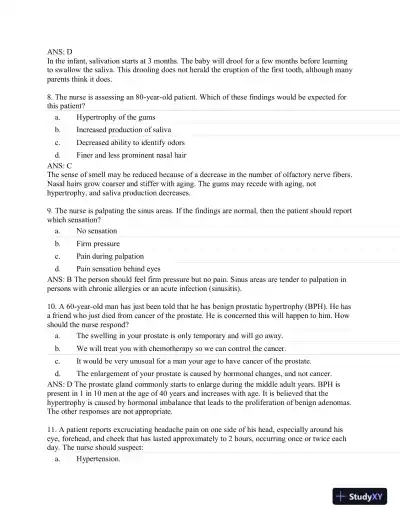 Test Bank For CURRENT Medical Diagnosis and Treatment 2019, 58th Edition - Page 18 preview image