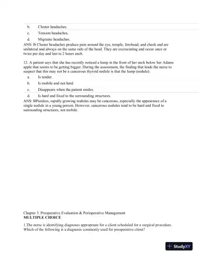 Test Bank For CURRENT Medical Diagnosis and Treatment 2019, 58th Edition - Page 19 preview image