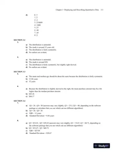 Solution Manual for Business Statistics: A First Course, 3rd Edition - Page 11 preview image