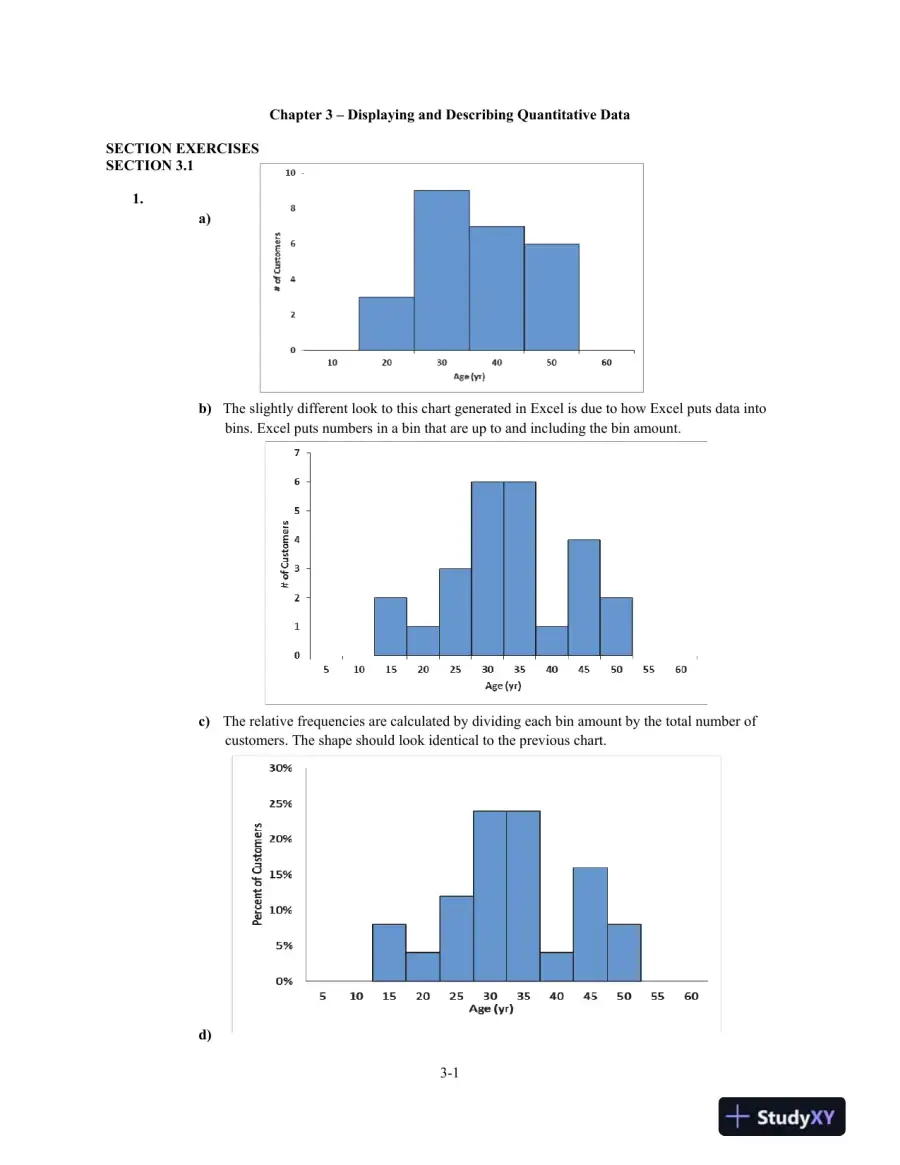 Solution Manual for Business Statistics: A First Course, 3rd Edition, page 9
