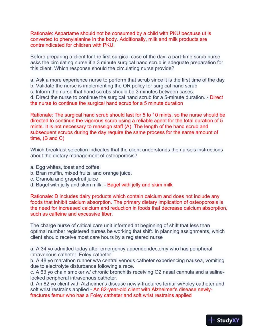 2023 HESI RN Pediatrics Exit Exam Test Bank With Answers (490 Solved Questions), page 7