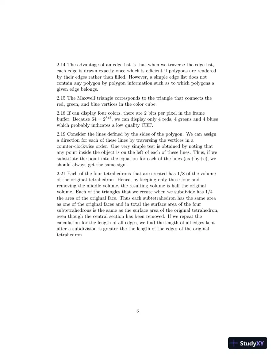 Solution Manual for Interactive Computer Graphics, 8th Edition, page 7