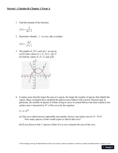 Single Variable Calculus, 8th Edition Test Bank - Page 1 preview image