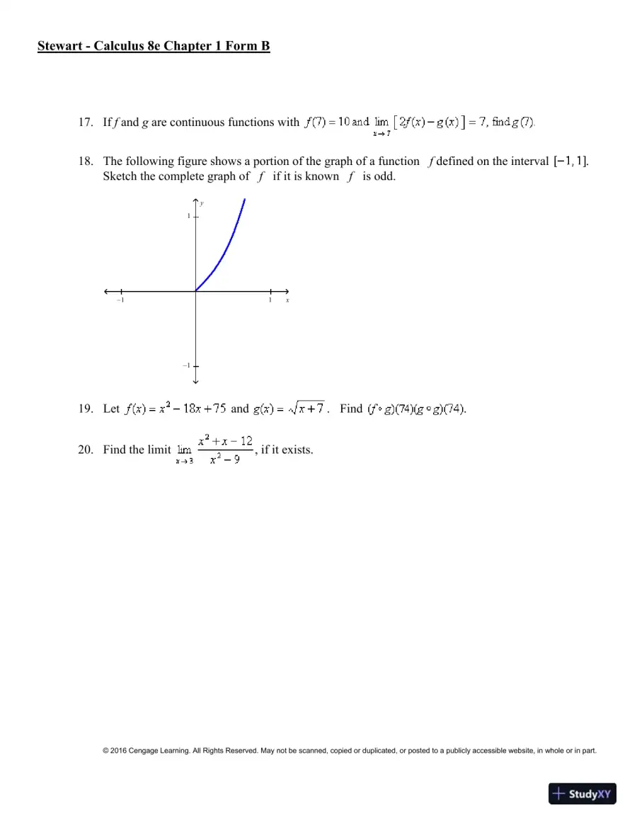 Single Variable Calculus, 8th Edition Test Bank, page 10