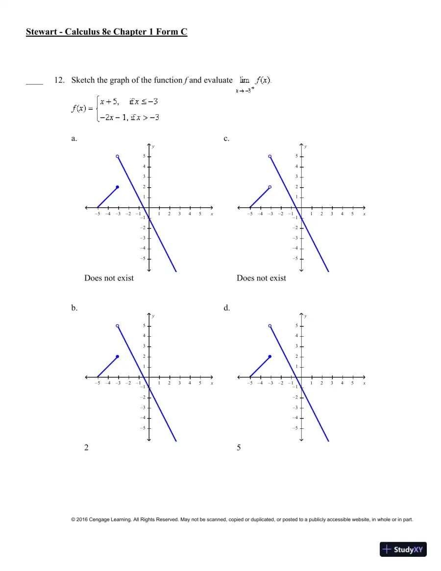 Single Variable Calculus, 8th Edition Test Bank, page 19
