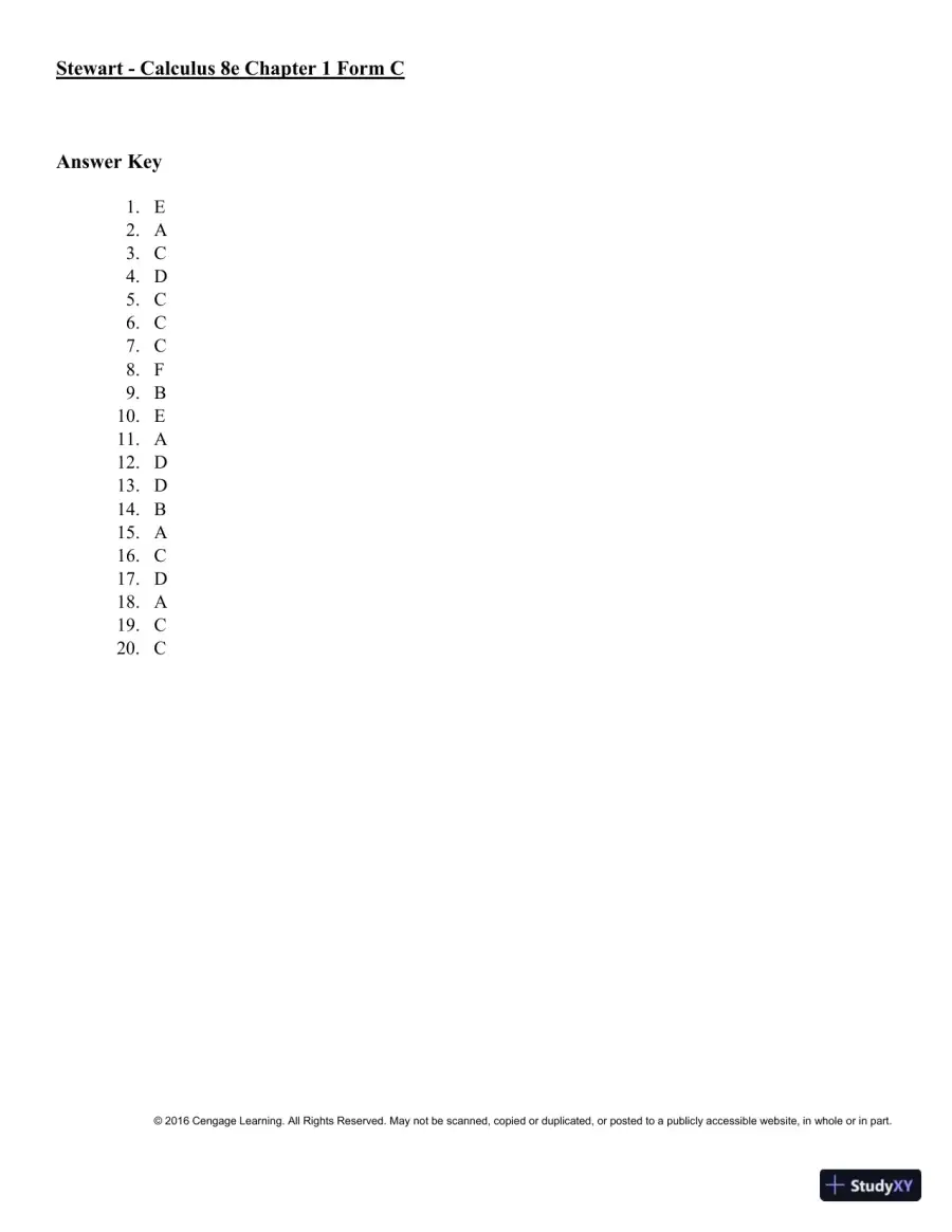 Single Variable Calculus, 8th Edition Test Bank, page 23