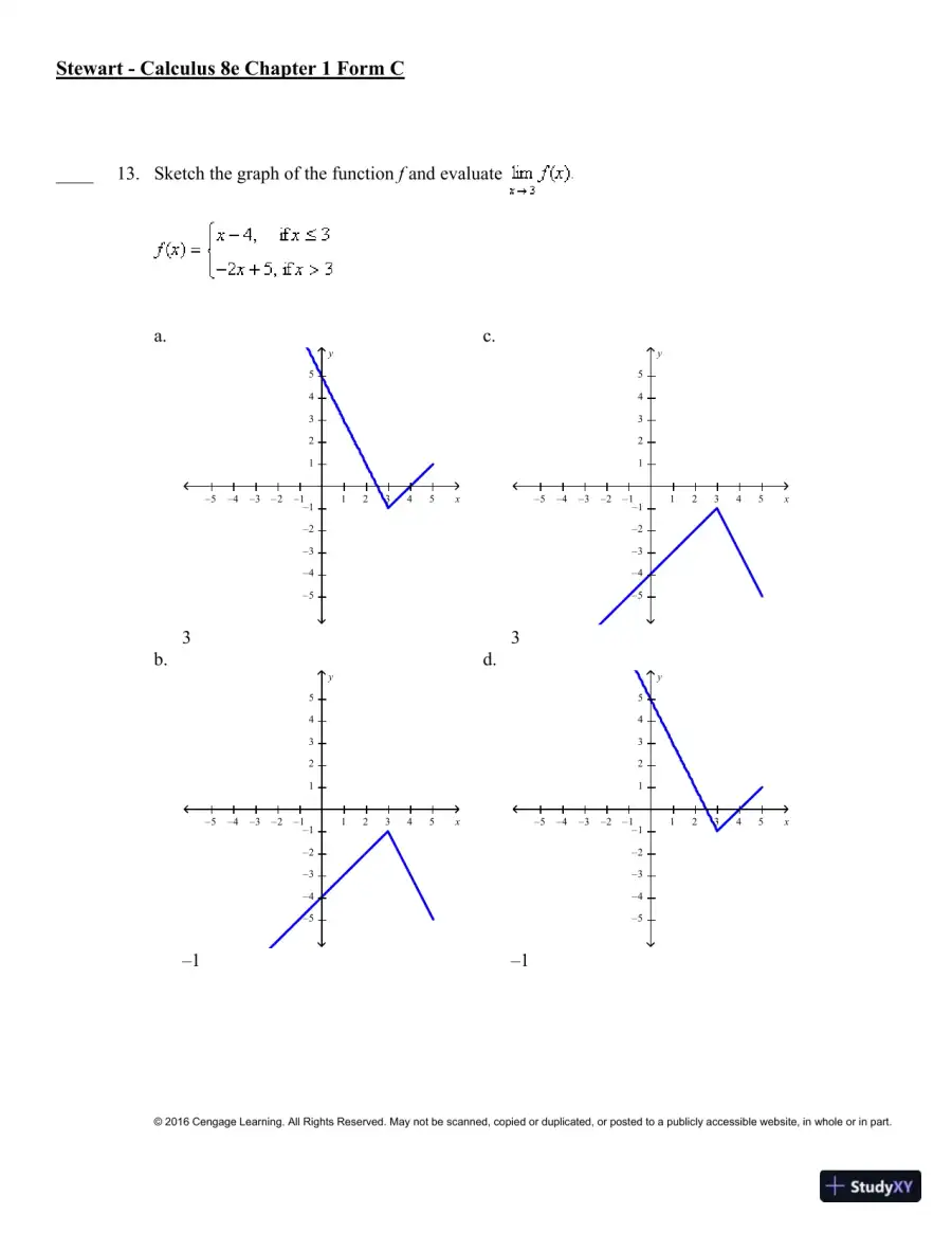 Single Variable Calculus, 8th Edition Test Bank, page 29