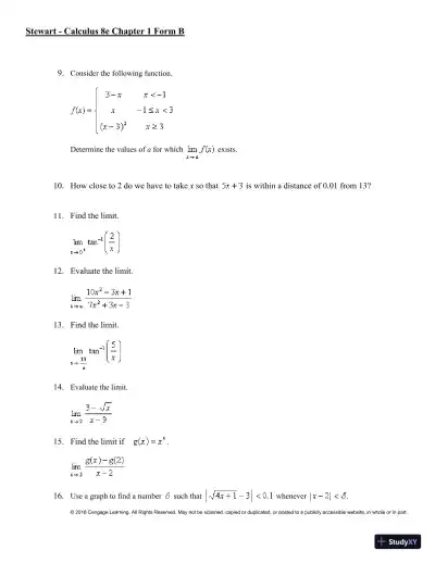 Single Variable Calculus, 8th Edition Test Bank - Page 9 preview image