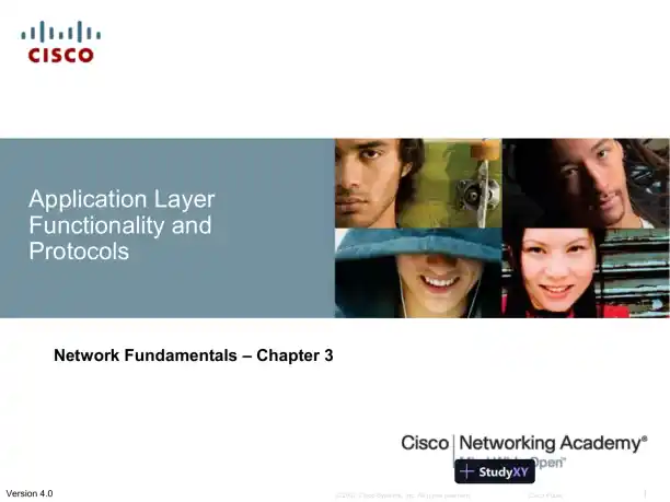 Application Layer Functionality And Protocols - Network Fundamentals � Chapter 3 - Page 1 preview image