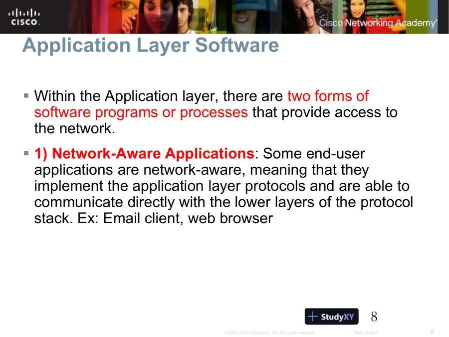 Application Layer Functionality And Protocols - Network Fundamentals � Chapter 3, page 8