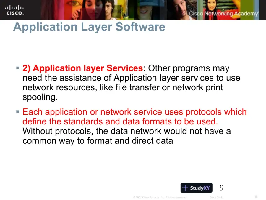 Application Layer Functionality And Protocols - Network Fundamentals � Chapter 3, page 9