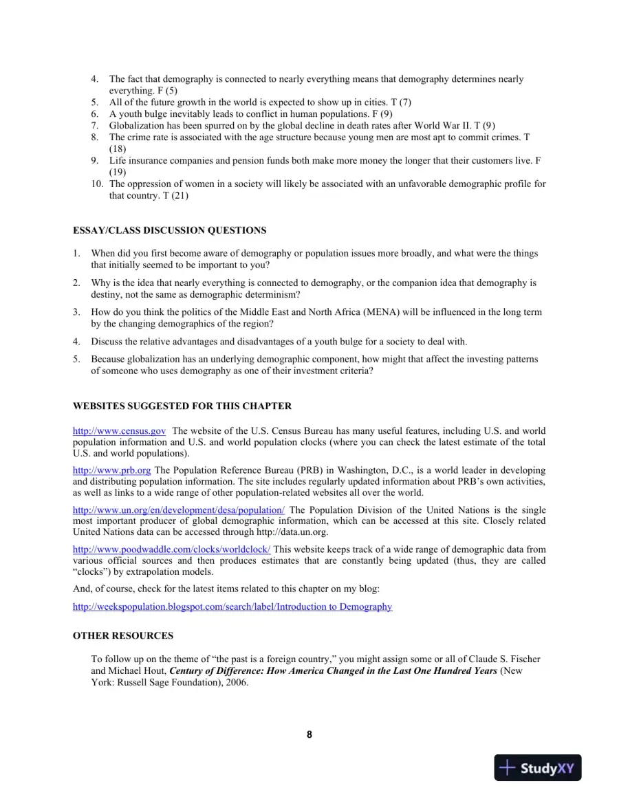 Population: An Introduction to Concepts and Issues 12th Edition Test Bank, page 10