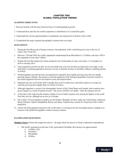 Population: An Introduction to Concepts and Issues 12th Edition Test Bank - Page 11 preview image