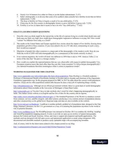 Population: An Introduction to Concepts and Issues 12th Edition Test Bank - Page 14 preview image