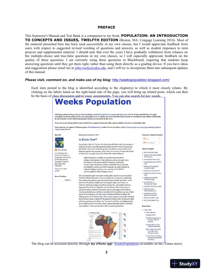 Population: An Introduction to Concepts and Issues 12th Edition Test Bank, page 4