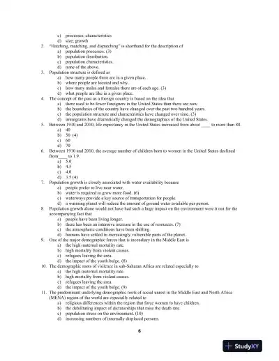 Population: An Introduction to Concepts and Issues 12th Edition Test Bank - Page 8 preview image