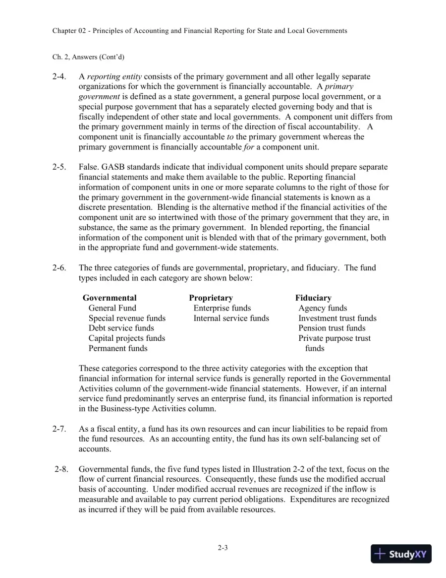 Solution Manual for Accounting for Governmental and Nonprofit Entities, 15th edition, page 12