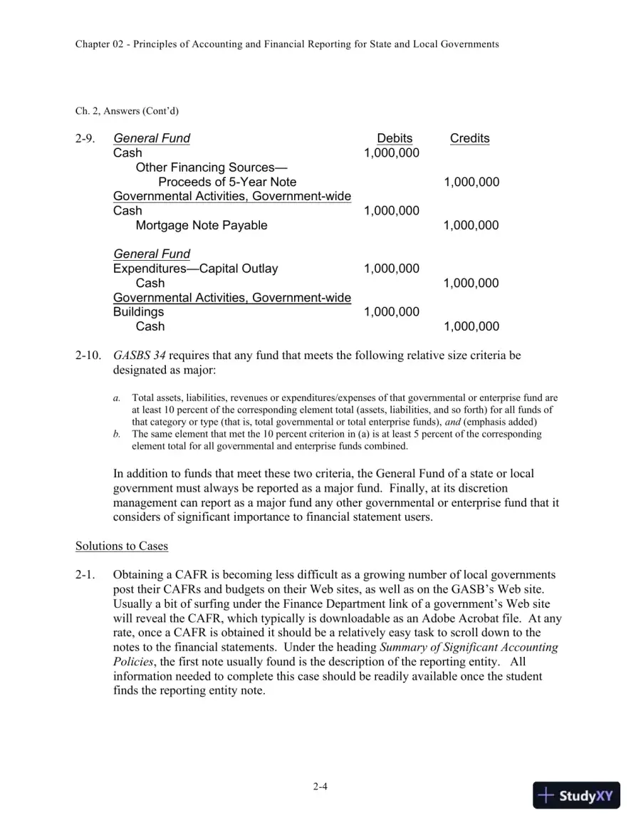 Solution Manual for Accounting for Governmental and Nonprofit Entities, 15th edition, page 13