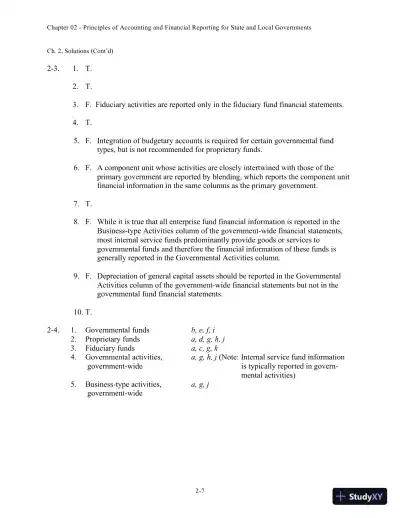 Solution Manual for Accounting for Governmental and Nonprofit Entities, 15th edition - Page 16 preview image