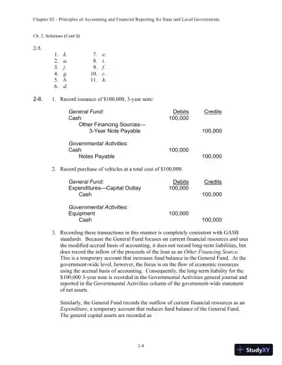 Solution Manual for Accounting for Governmental and Nonprofit Entities, 15th edition - Page 17 preview image