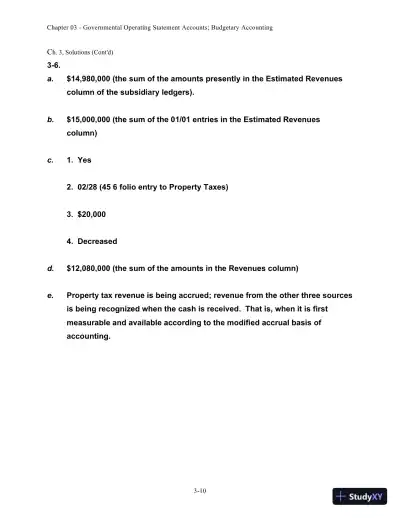 Solution Manual for Accounting for Governmental and Nonprofit Entities, 15th edition - Page 28 preview image