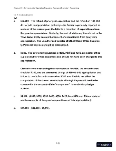 Solution Manual for Accounting for Governmental and Nonprofit Entities, 15th edition - Page 29 preview image