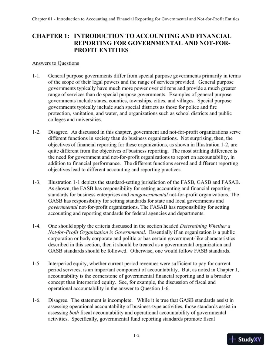 Solution Manual for Accounting for Governmental and Nonprofit Entities, 15th edition, page 3