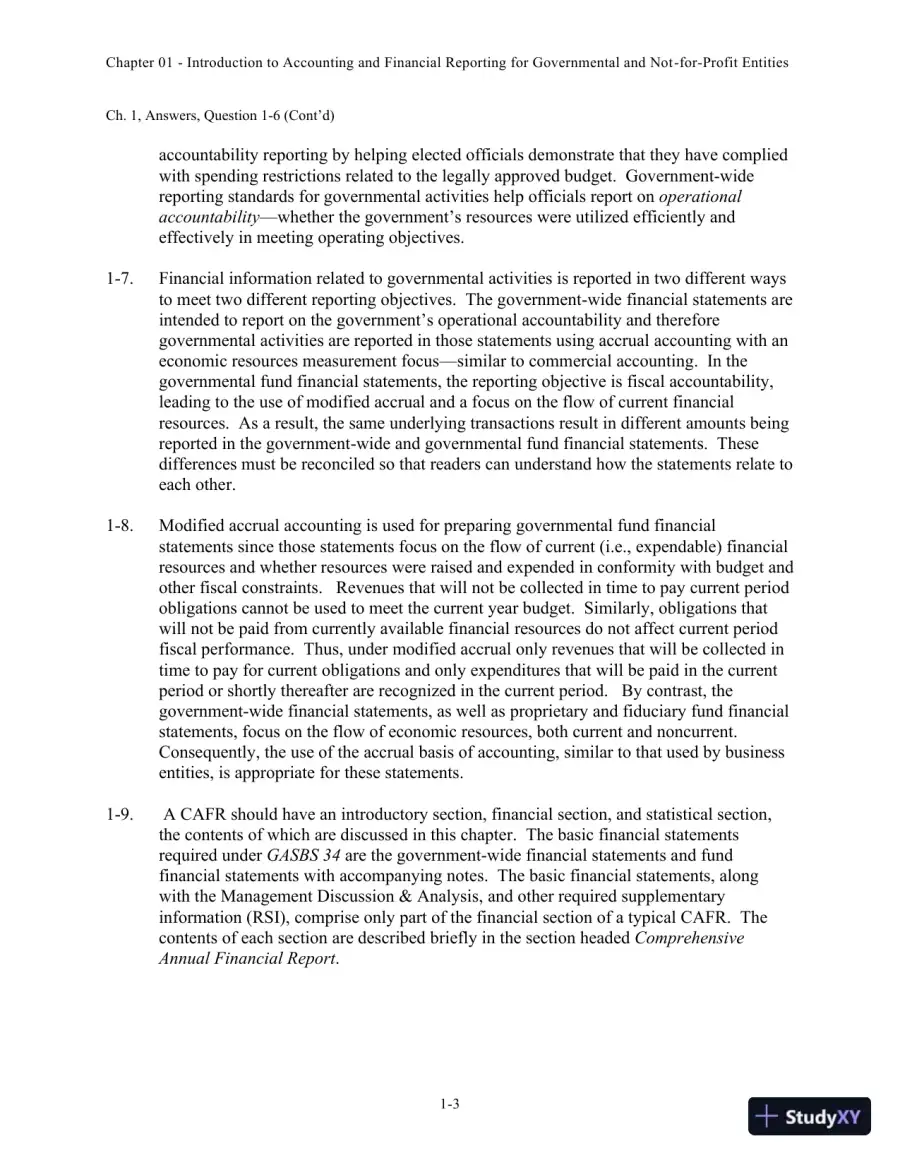 Solution Manual for Accounting for Governmental and Nonprofit Entities, 15th edition, page 4