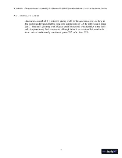 Solution Manual for Accounting for Governmental and Nonprofit Entities, 15th edition - Page 9 preview image