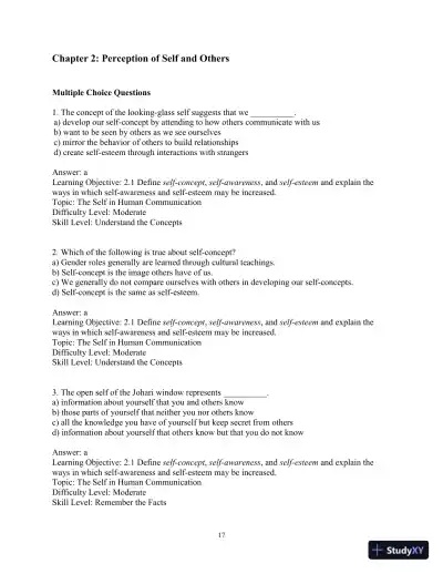 Test Bank for Essentials of Human Communication, 9th Edition - Page 20 preview image