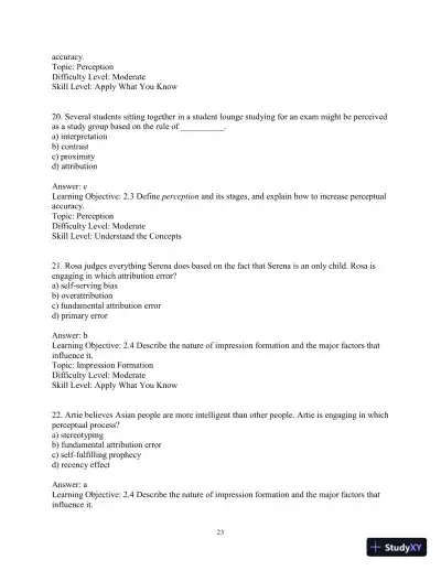 Test Bank for Essentials of Human Communication, 9th Edition - Page 26 preview image