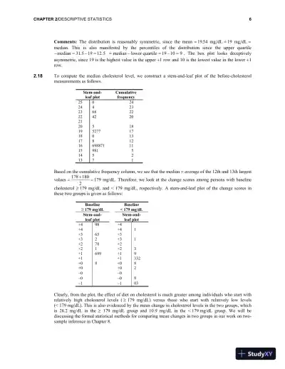 Solution Manual for Fundamentals of Biostatistics, 8th Edition - Page 8 preview image