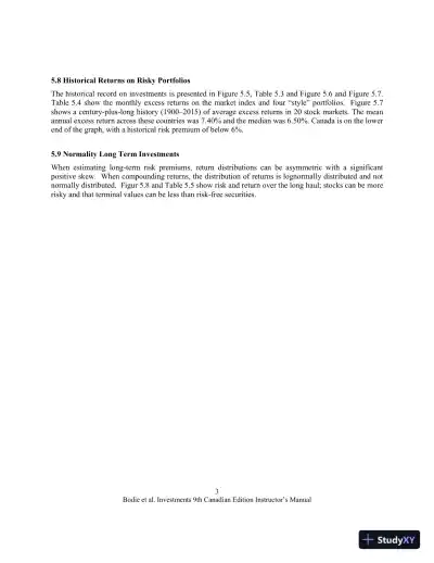 Revision Notes for Investments , Ninth Canadian Edition - Page 16 preview image