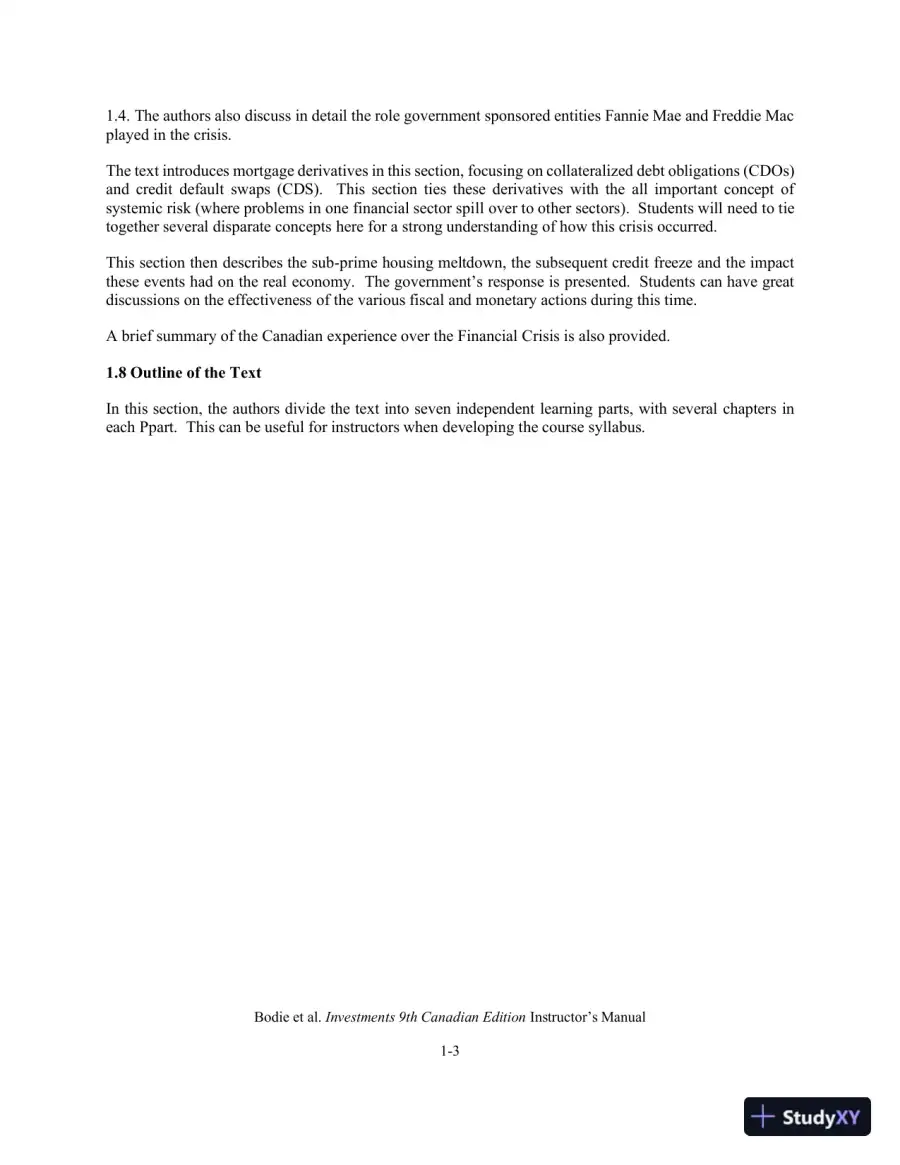 Revision Notes for Investments , Ninth Canadian Edition, page 4