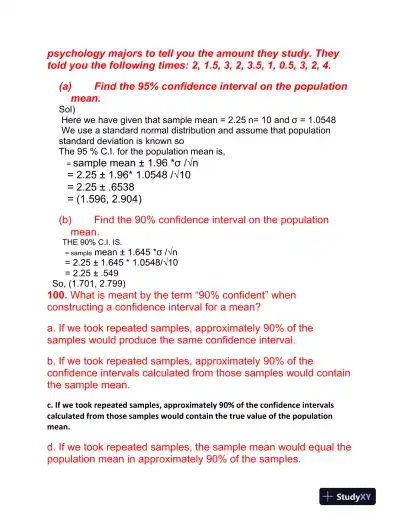 Confidence Intervals: Calculations and Applications in Statistical Inference - Page 4 preview image