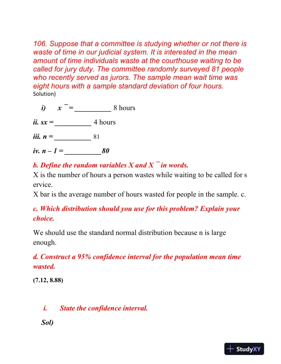 Confidence Intervals: Calculations and Applications in Statistical Inference, page 5