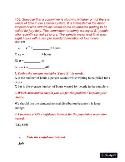Confidence Intervals: Calculations and Applications in Statistical Inference - Page 5 preview image